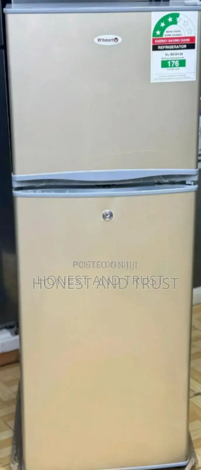 Volsmart 118liters Double Door Fridge