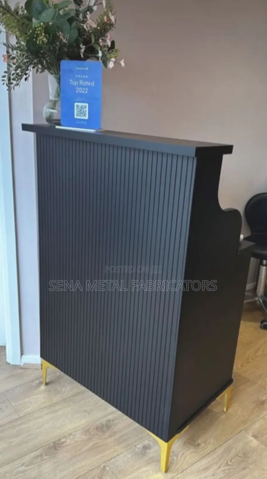 Black Reception Desk/Salon Desk
