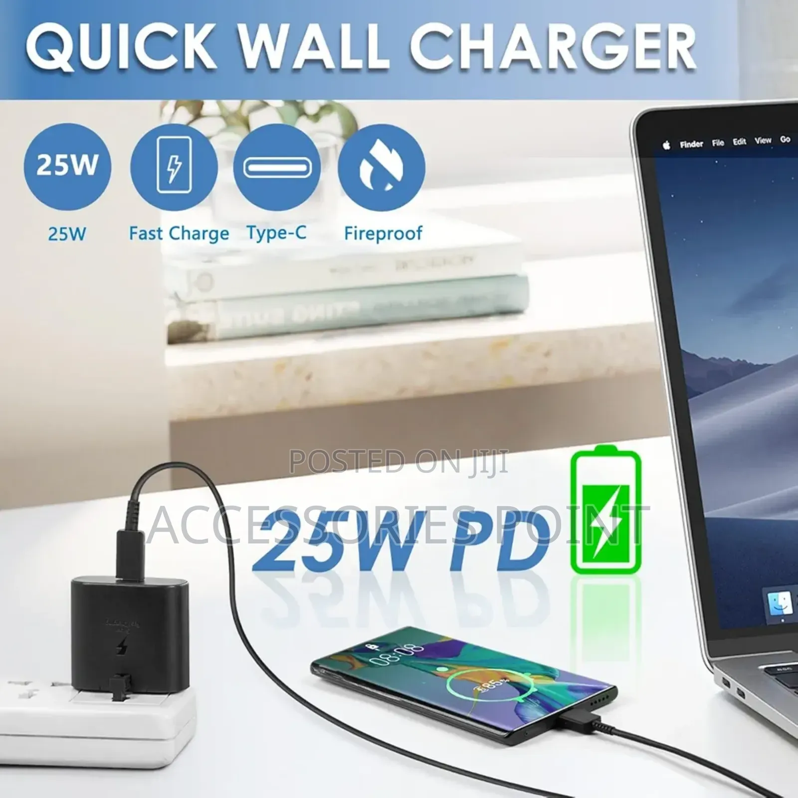 Samsung 25w Original Superfast Charger With Warranty