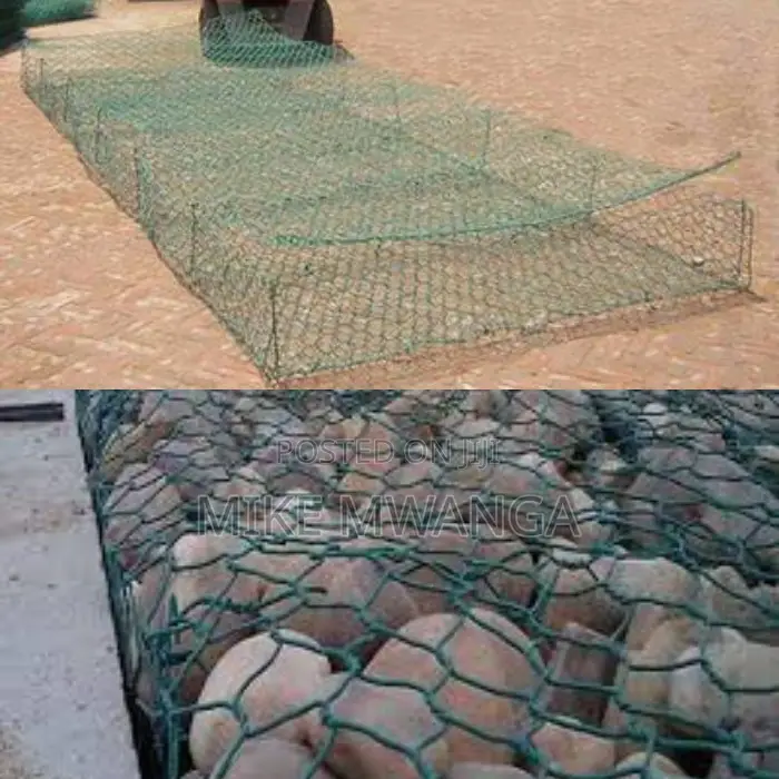 Hexagonal Double-Twisted Galvanized Steel Gabion Mattresses