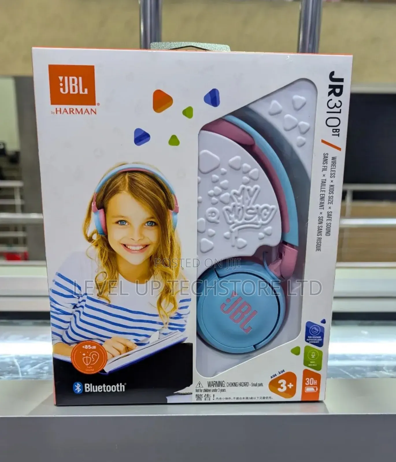 JBL Jr 310-Kids on- Ear Headphones(Blue-Pink)