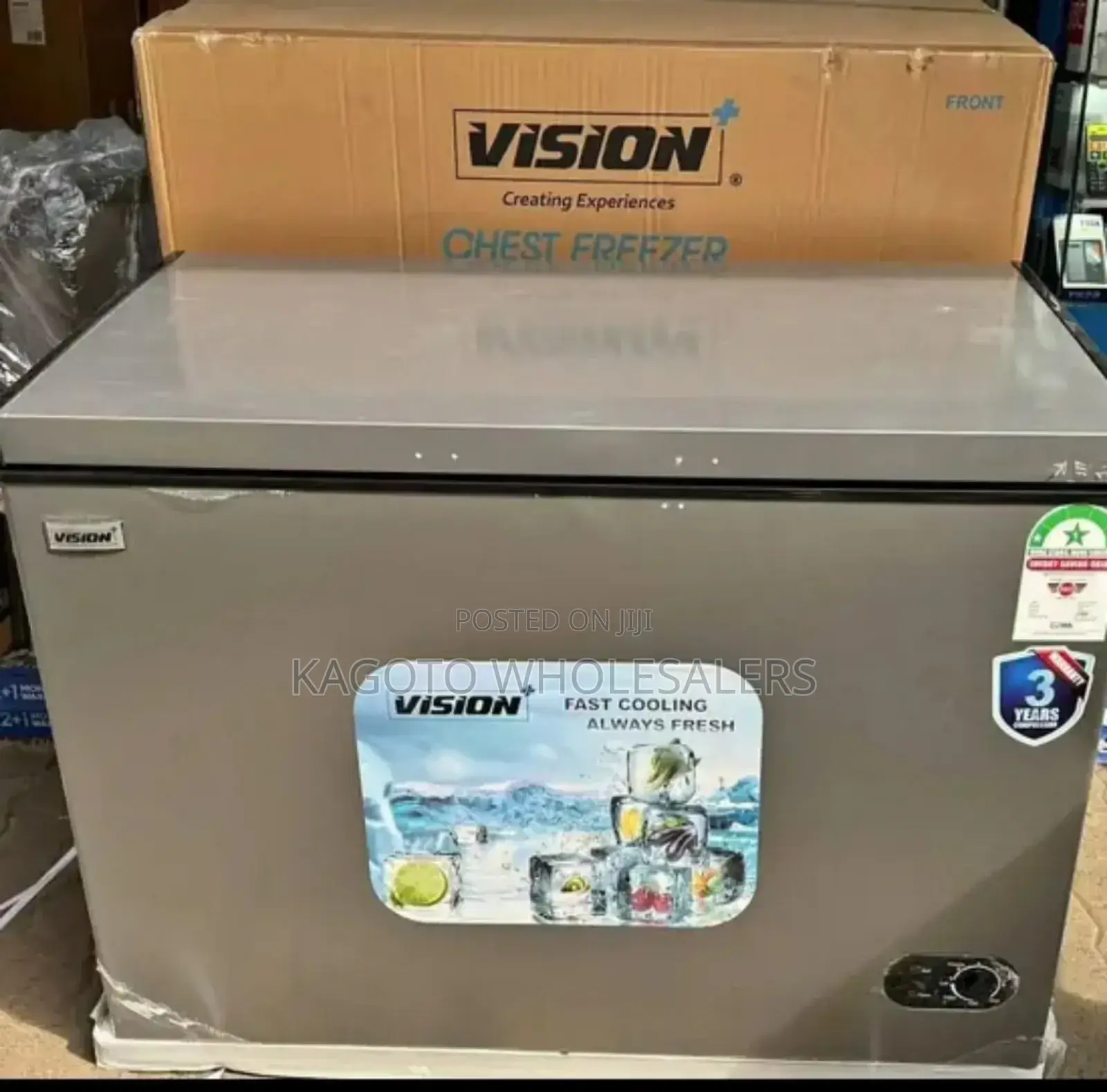Vision 300l Chest Deep Freezer (Grey) v-300lf