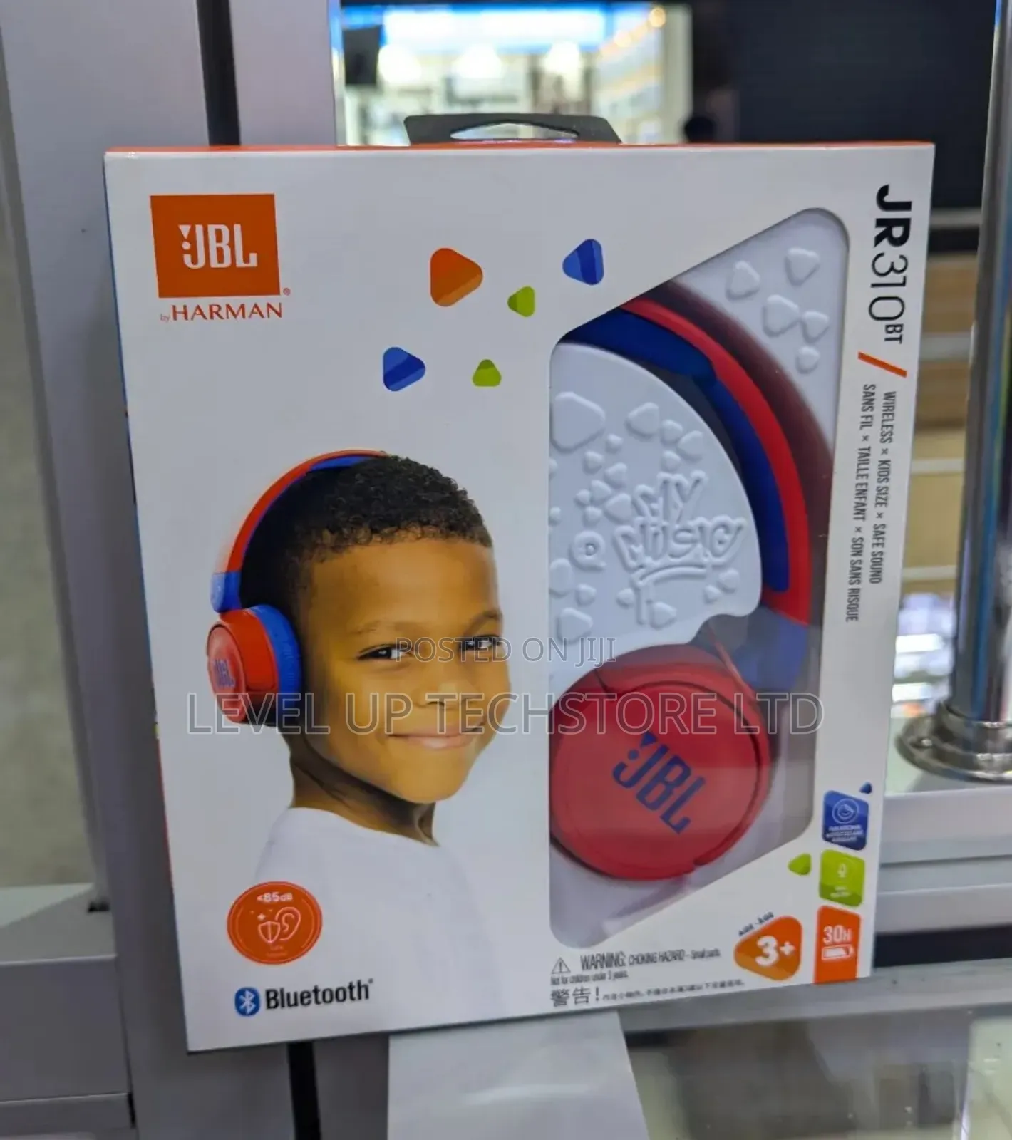 JBL Jr310 Kids on-Ear Headphones With Built-in Mic – Red