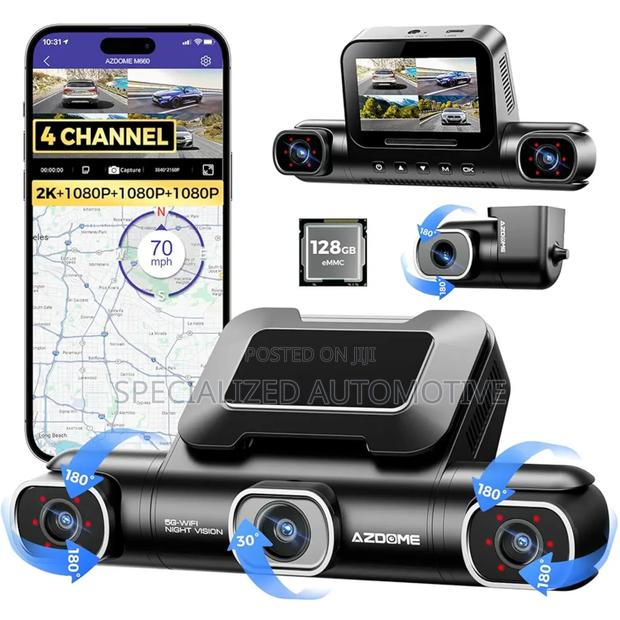 Azdome M660 - 4 in 1 Adjustable Vehicle Dash Cameras - main view