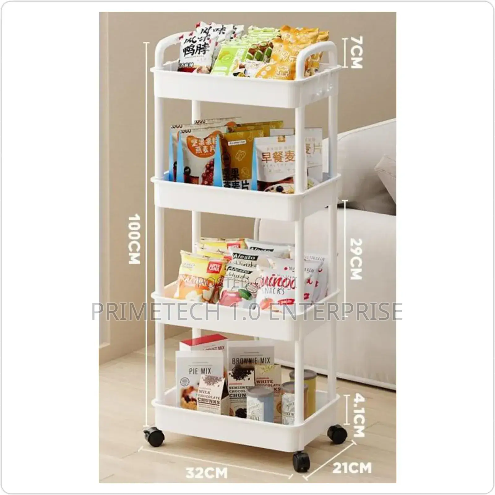 4-Tier Multifunctional Hard Plastic Rack