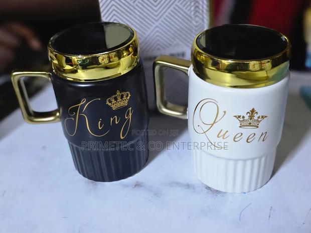 King and Queen Ceramic 400 Ml Gift Mug Each