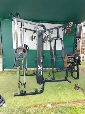 3-station Multigym With Smith Machine Bar & Cable Crossover