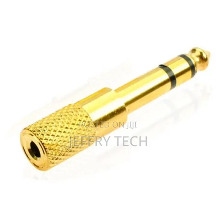 6.35mm Male to 3.5 Mm Earphone Adapter Plug 1 Male for 2 Fem
