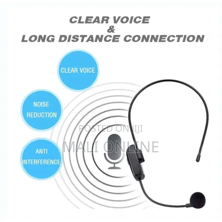 2-pack Wireless Headset Microphones Dual Head-worn Mics