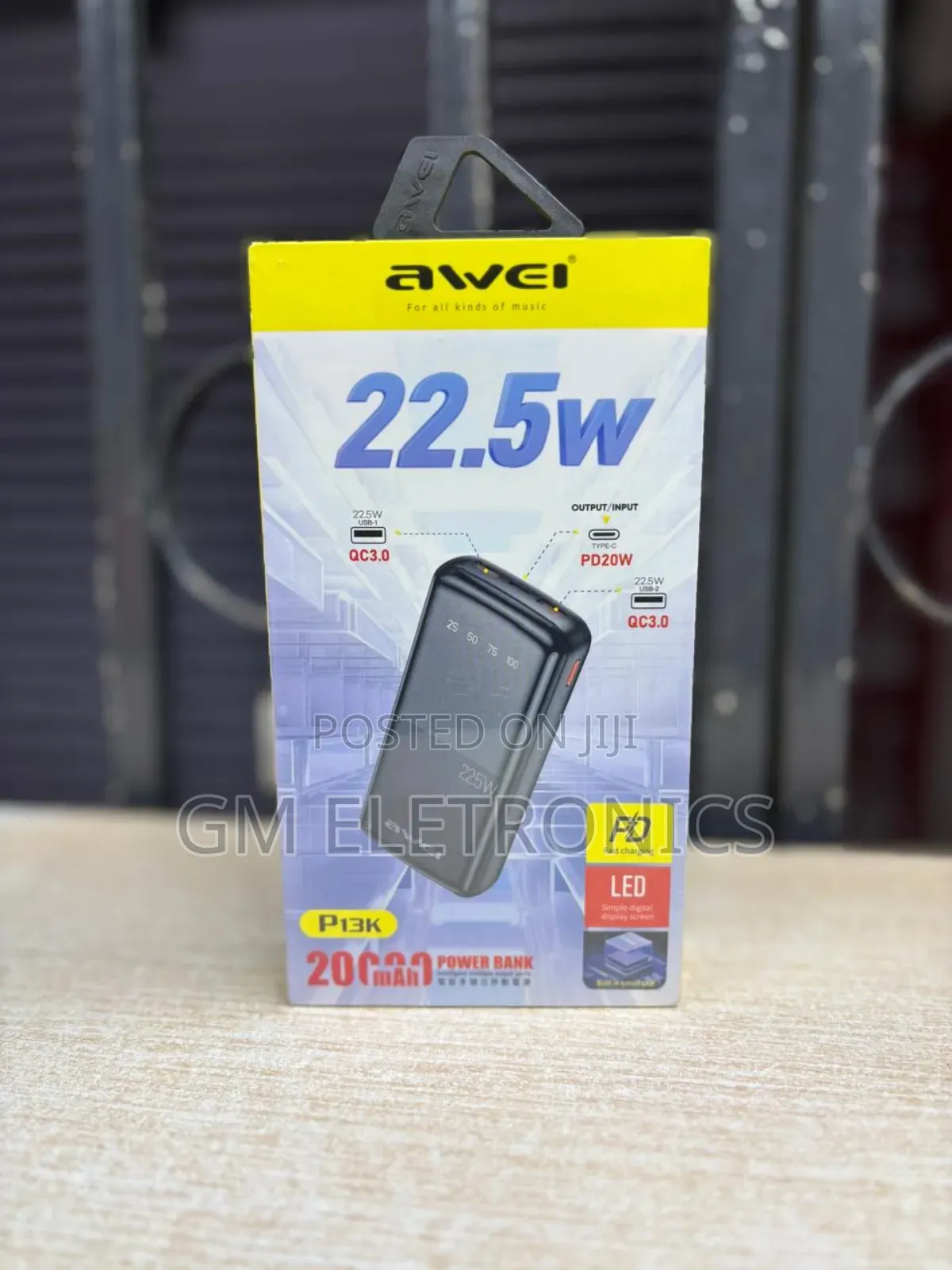 22.5w Powerbank 20000mah Fast Charging - 3 Charging Ports.