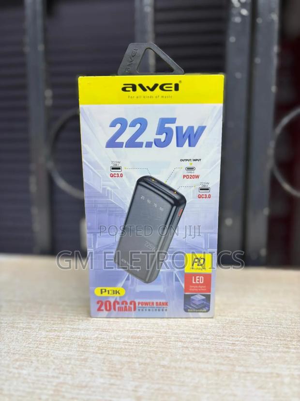 22.5w Powerbank 20000mah Fast Charging - 3 Charging Ports.