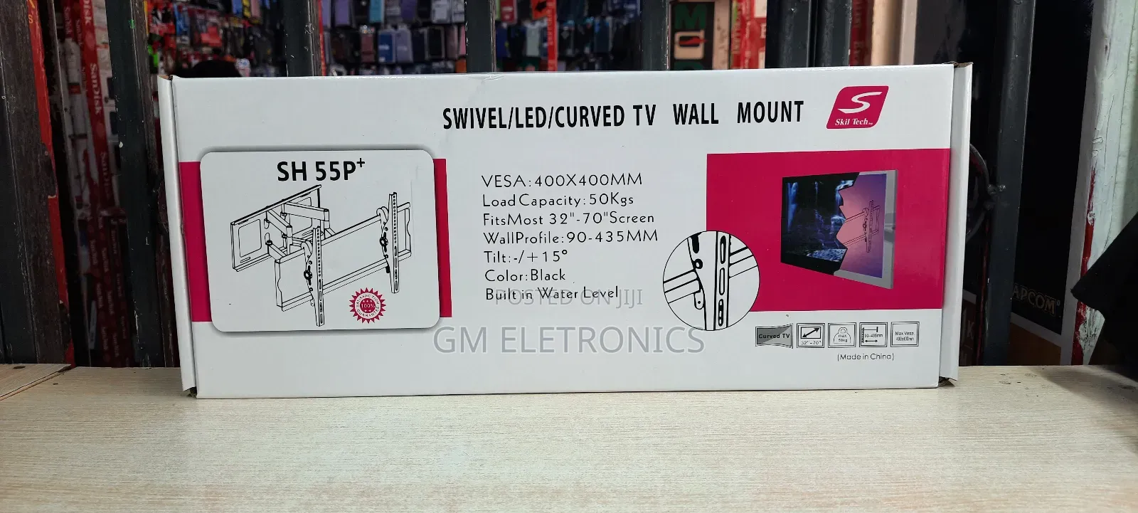 Heavy Duty Tv Wall Bracket-double Arm Swivel/ Tilt 32"-70".