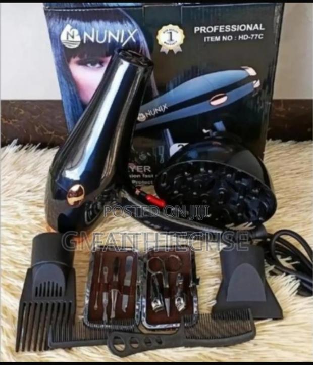 Nunix Hd-77c Commercial Blow Dry Hair Dryer With Accessories