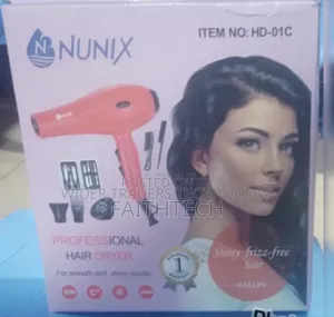Nunix Hd-01c Blow Dry Hair Dryer With Accessories