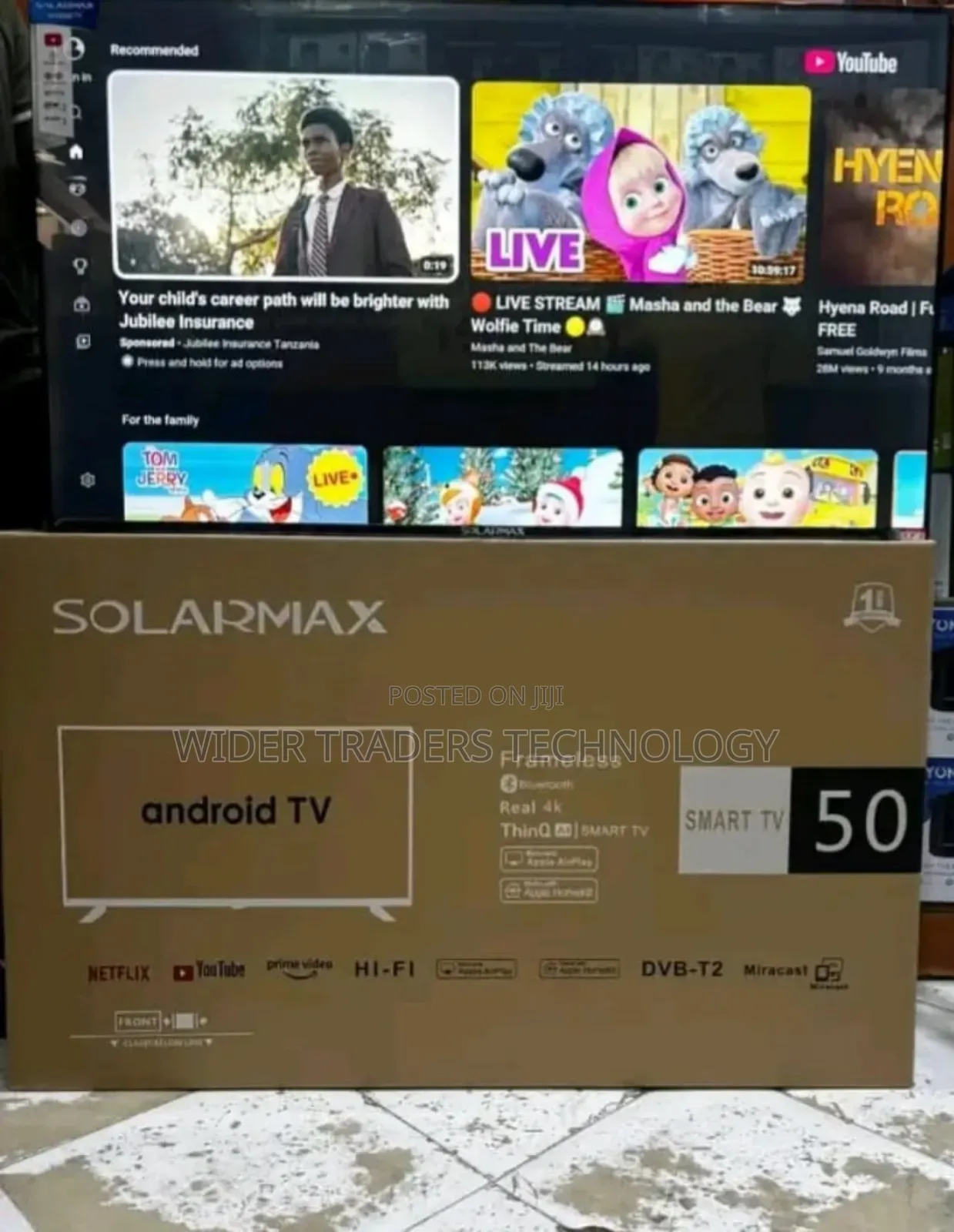 50 Inches Solarmax Smart Android Tv Flameless