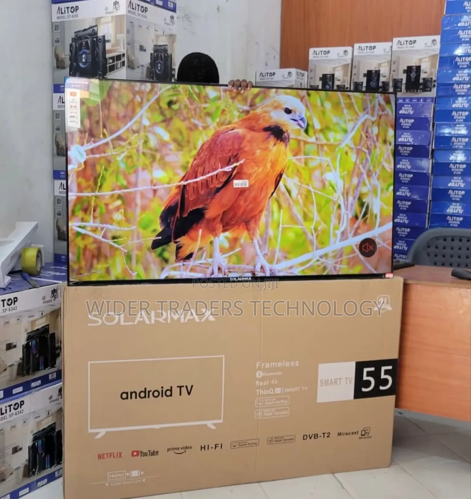 Solarmax 55 Inches Smart Android Digital Tv Flameless