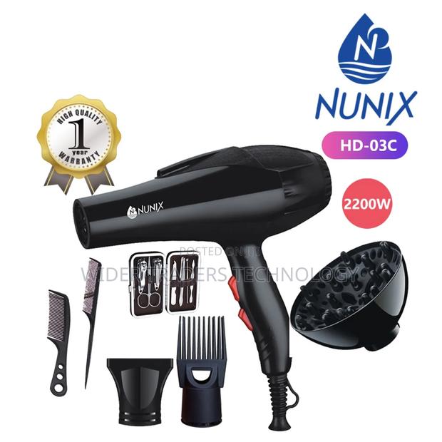 Nunix Hd-03c Commercial Blow Dry Hair Dryer With Accessories