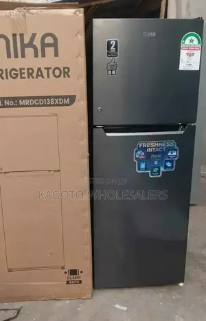 Mika 138 Litres Double Door Refrigerator (Grey) MRF/138l