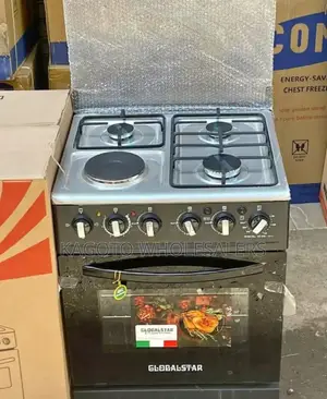 Globalstar 60* by 60 3g +1e Standing Gas Cooker (Black) G3