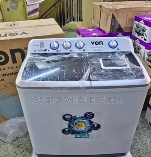 Von 13kgs Semi Automatic Twin Tub Washing Machine (White) V2
