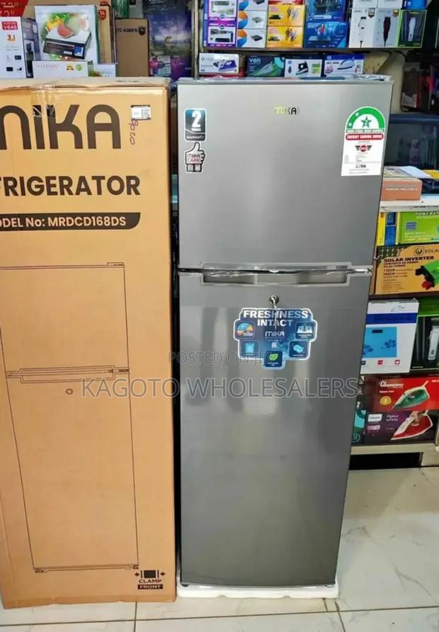 Mika 168l Double Door Refrigerator (Grey) M168l/Rf