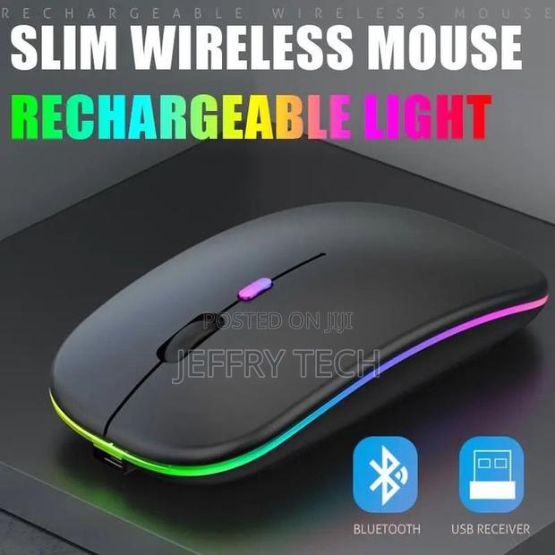 Rechargeable Wireless Bluetooth Mouse(2.4ghz)--Black - main view