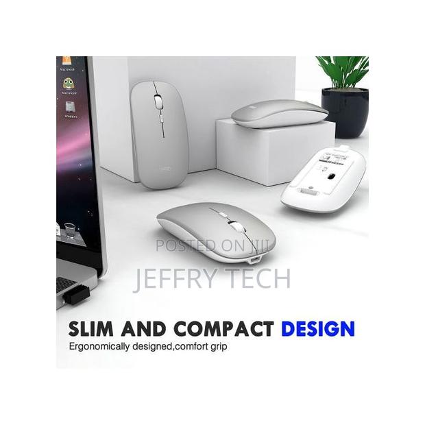 1pcs Ergonomic Rechargeable Wireless Computer Bluetooth Mou