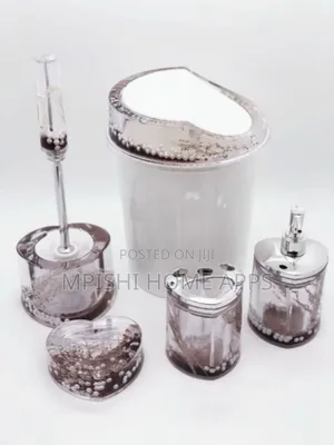 5pcs Water Shell Flower Bathroom Accessories Set