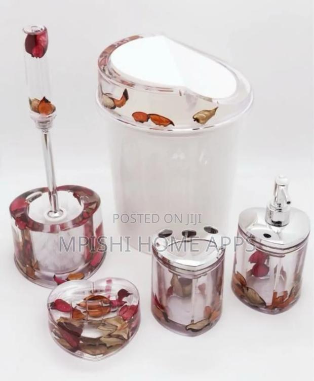 5pcs Water Shell Flower Bathroom Accessories Set - thumbnail 2