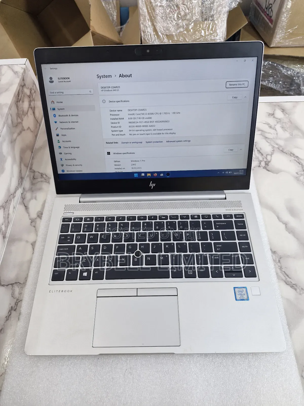 Laptop HP EliteBook 840 G5 8GB Intel Core I5 SSD 256GB