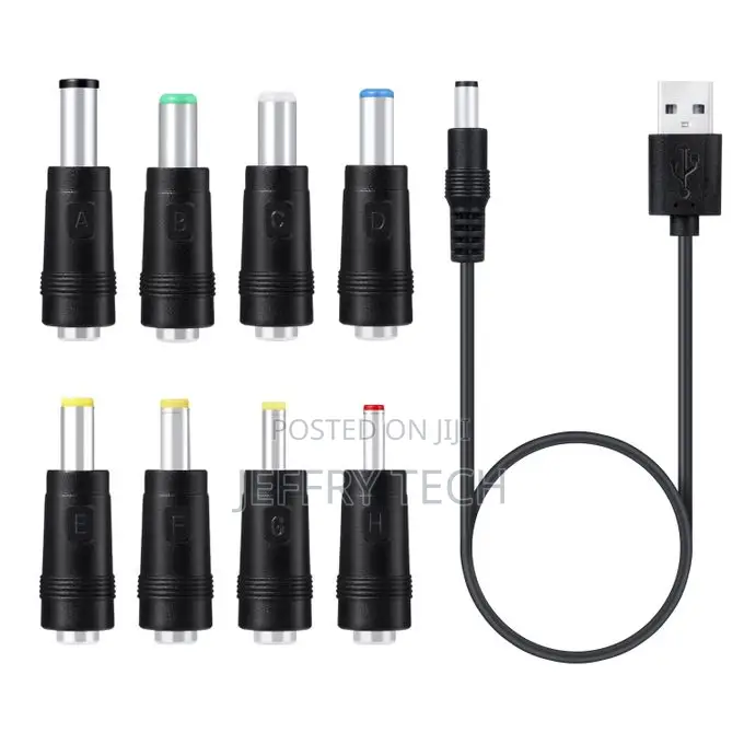 8 in 1 Dc Power Cord Usb Multi-Function Interchange Plug Usb