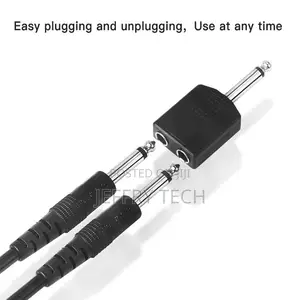 6.5mm Male Mono to Dual 6.5mm Female Audio Conversion Conne