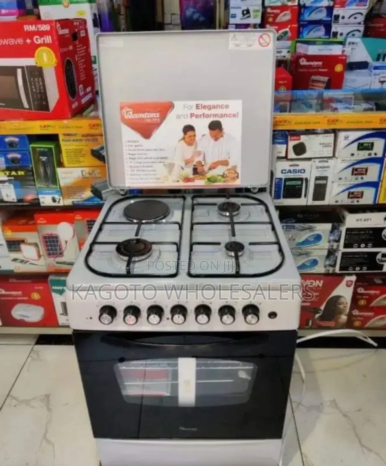 Ramtons 60 by 60 3gas+1electric Free Standing Cooker E3g