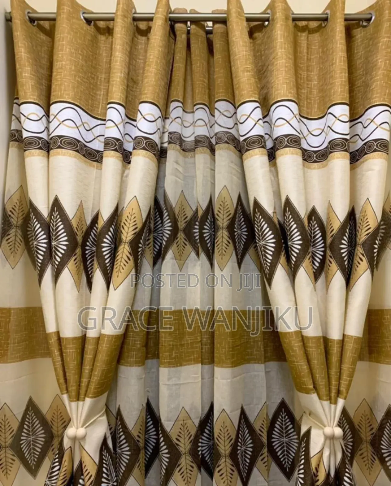 Heavy 3 Pc Ring Curtains**