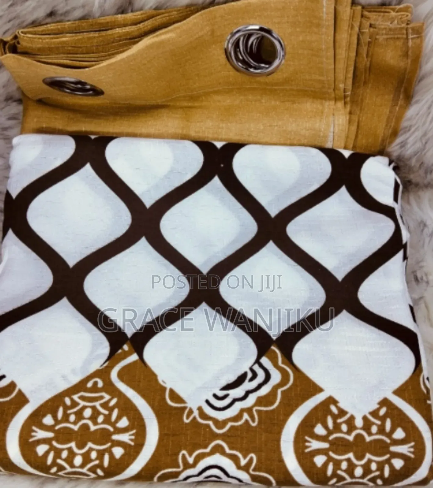 Heavy 3 Pc Ring Curtains**