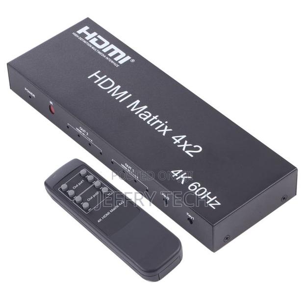 Hdmi 4x2 Matrix Switcher / Splitter With Remote Controller