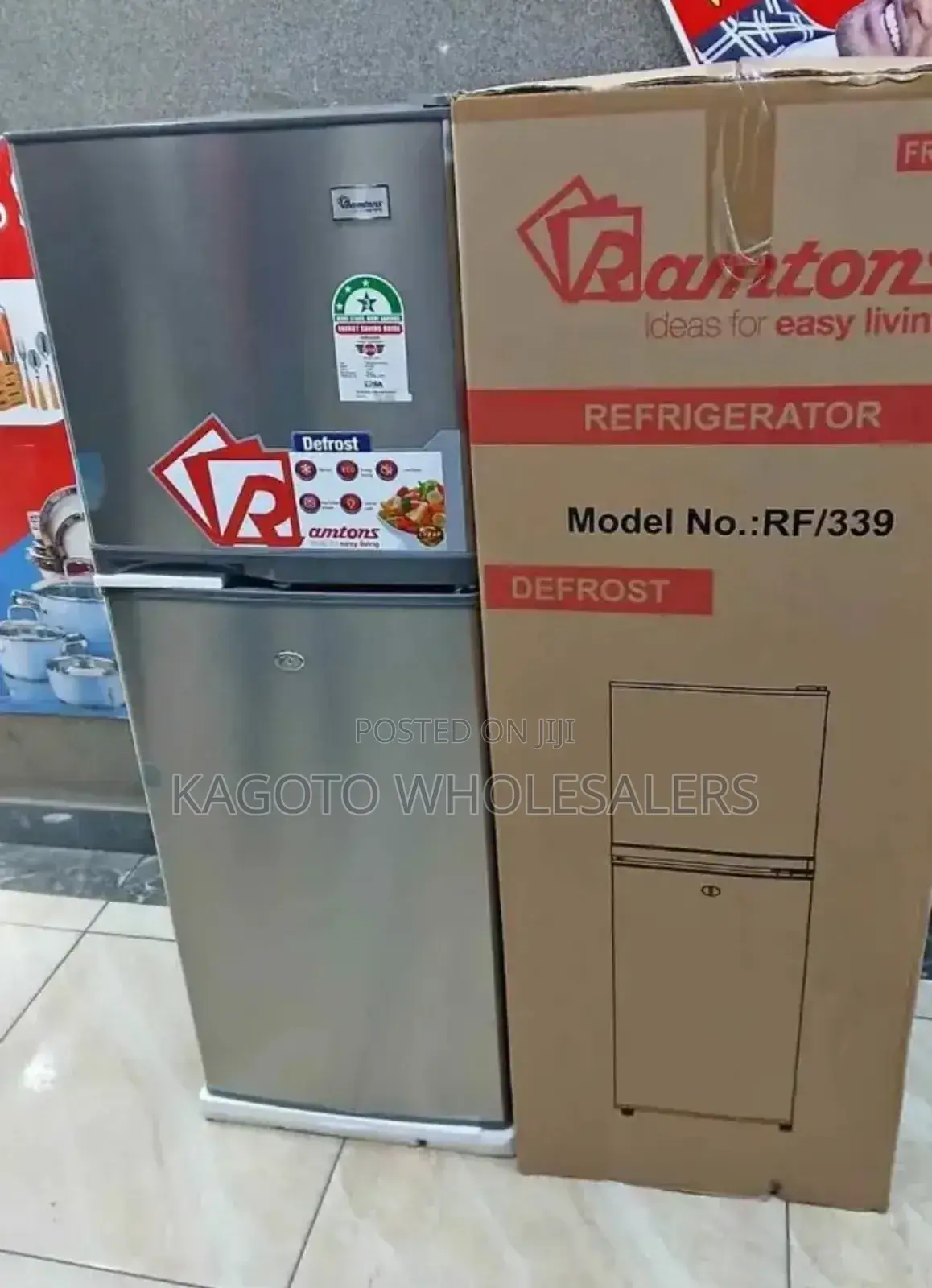 Ramtons 138l Double Door Refrigerator Rm138/Fr (Grey)