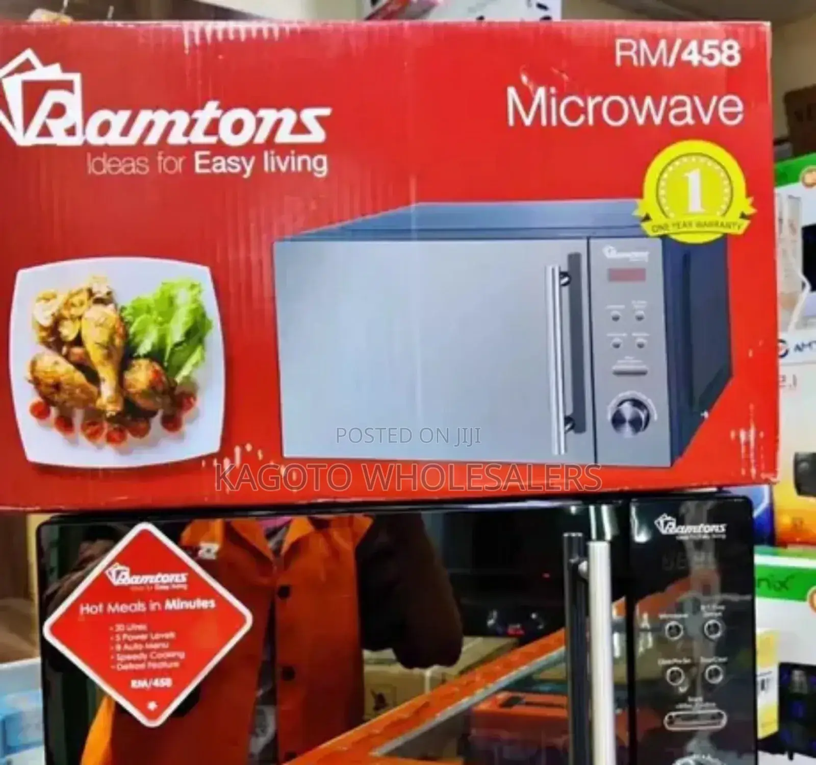 Ramtons 20litres Microwave Oven (1 Yr Warranty) Silver R458