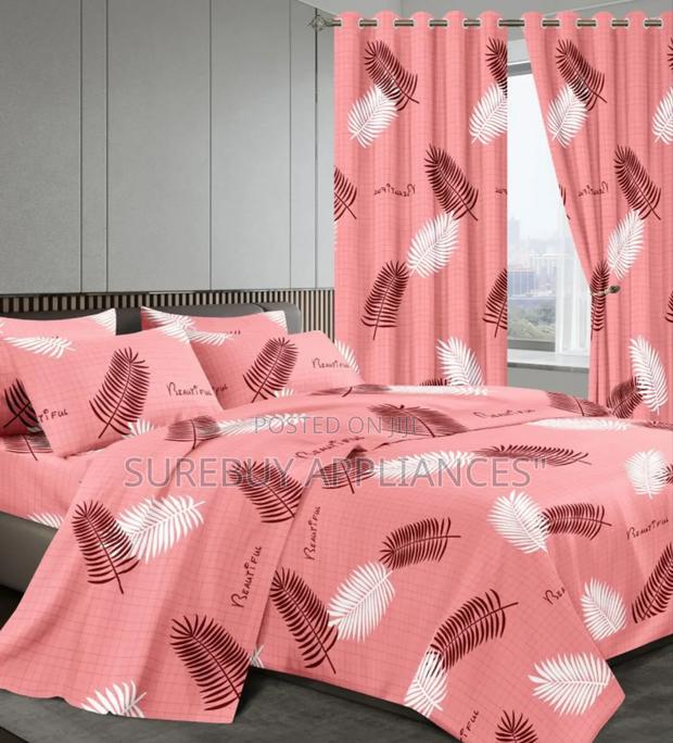 7 Piece Cotton/Woolen Duvet With Matching Curtain Set