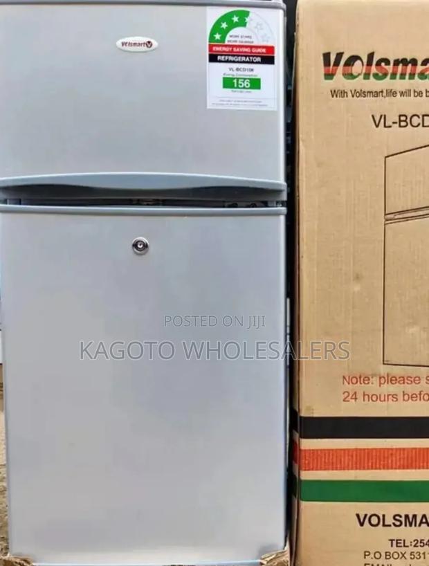 Volsmart 108litres Double Door Refrigerator (Silver) V108f
