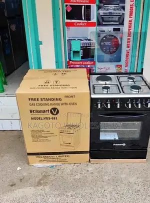Volsmart 60cmby60cm 3+1 Free Standing Gas Cooker VGS/Black