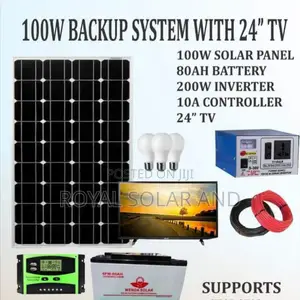 100watts Solar System Plus 24v Inch Tv
