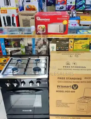 Volsmart 60cmby60cm 3+1 Standing Gas Cooker VGS/Black