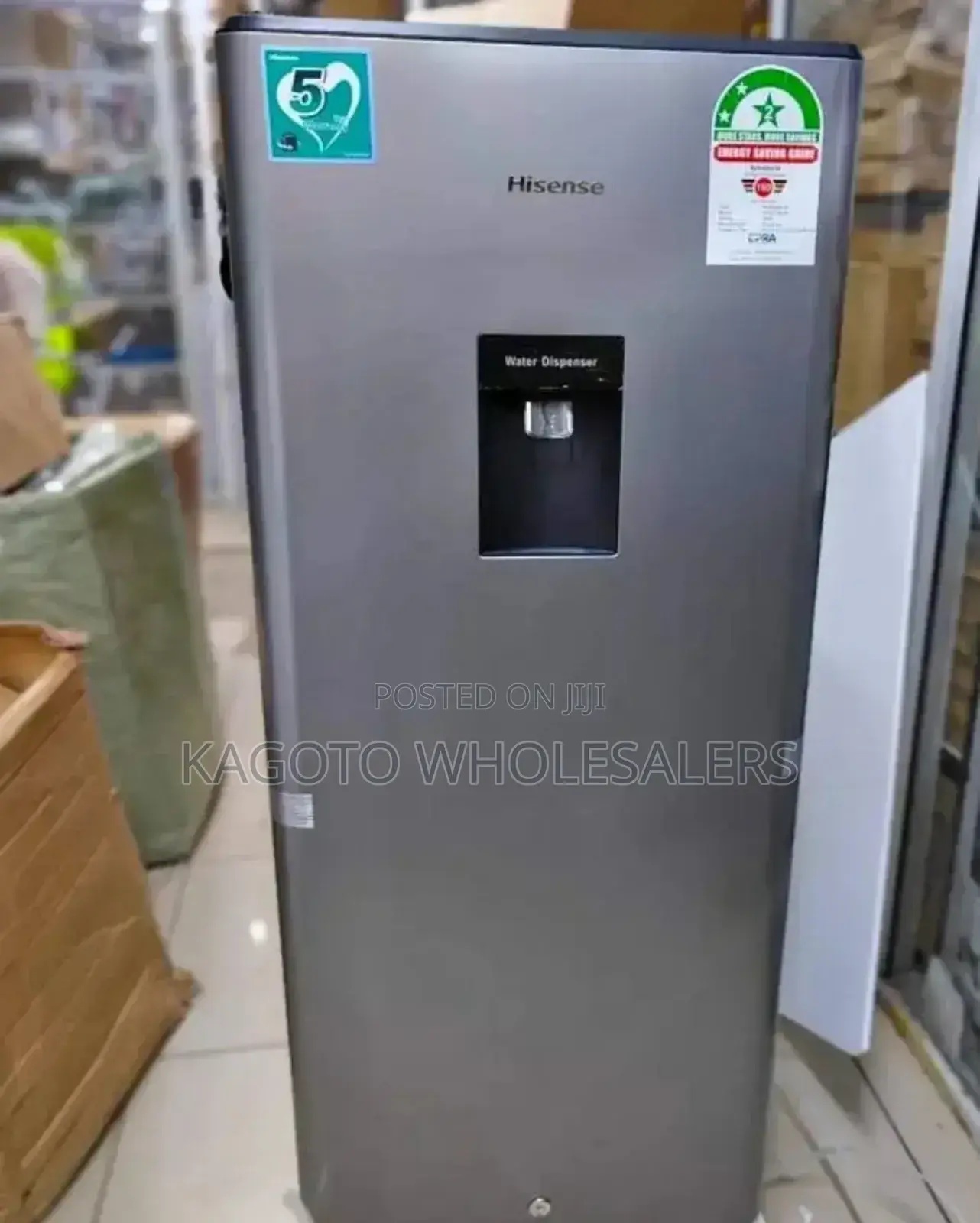 Hisense 176l Two Door Fridge + Dispenser (Silver) Hs176/L