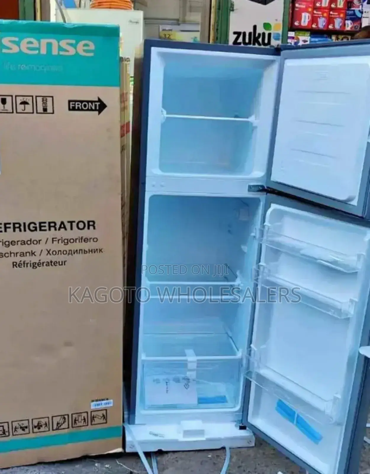 154litres Hisense Double Door Refrigerator (Silver) Hs154/L