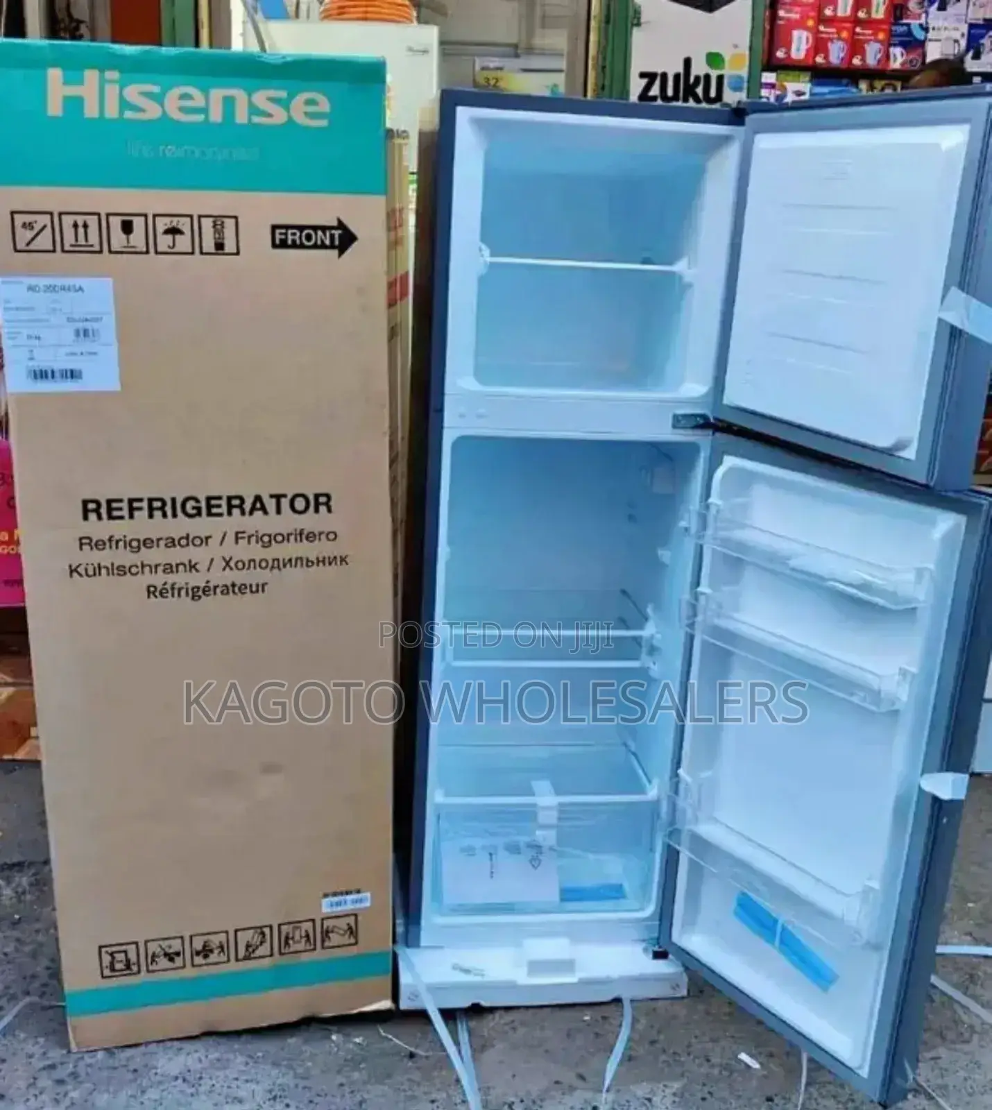154litres Hisense Two Door Refrigerator (Silver) Hs154/L