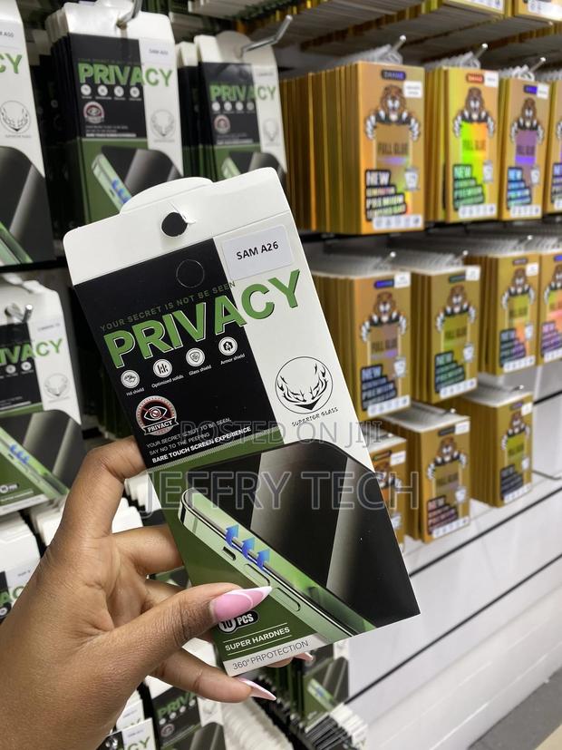 Atouc Privacy Screen Protector for Galaxy A52 Tempered Glass - thumbnail 2