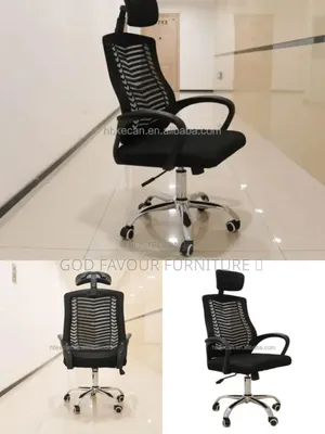 Vintage Swivel Adjustable Headrest Office Chair Gf8k