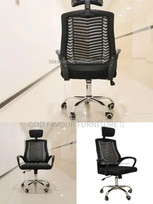 Black Modern Comfy Headrest Office Chair Ugf5r