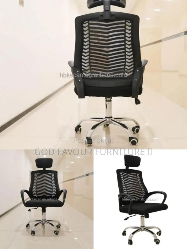 Black Modern Comfy Headrest Office Chair Ugf5r